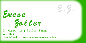 emese zoller business card